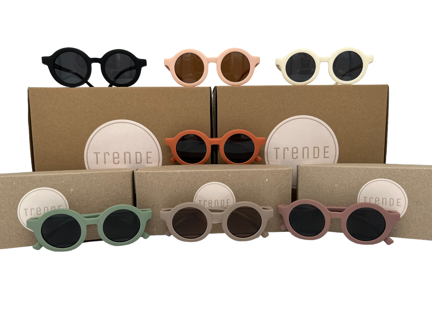 Trende Flexi Retro Sunglasses - Matte black (Polarised)