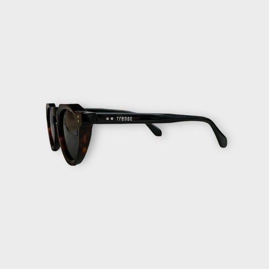 Trende Adult Square Round Acetate- Black (TAC polarised lenses)