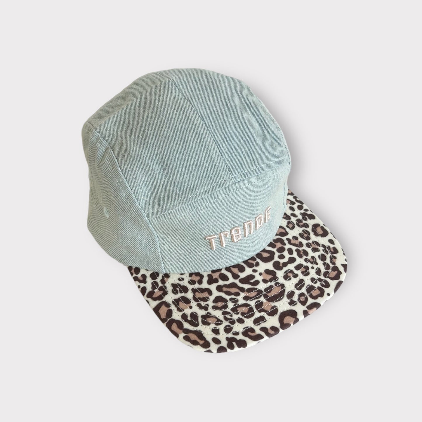 Five Panel Cap - Leopard/Denim