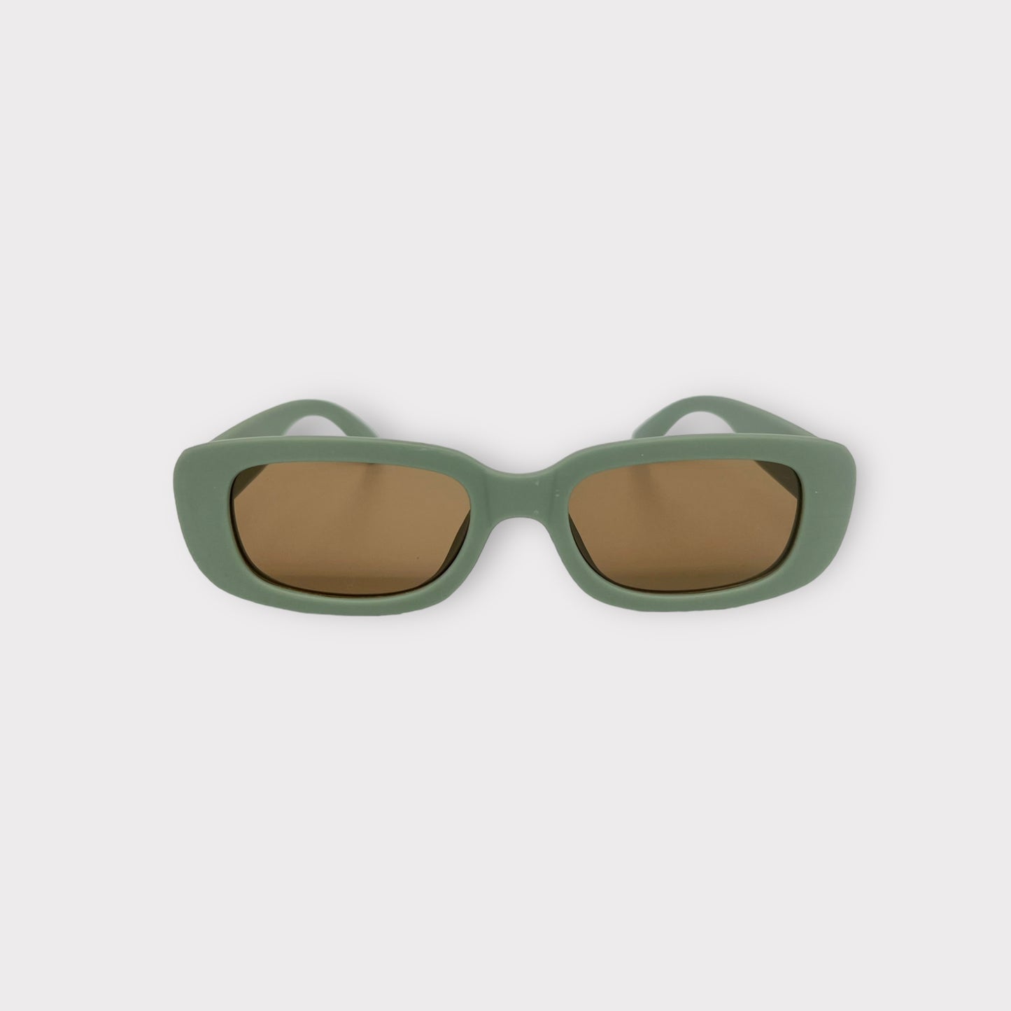 Adult 'Square Retro' Sunglasses - Khaki (UV400)