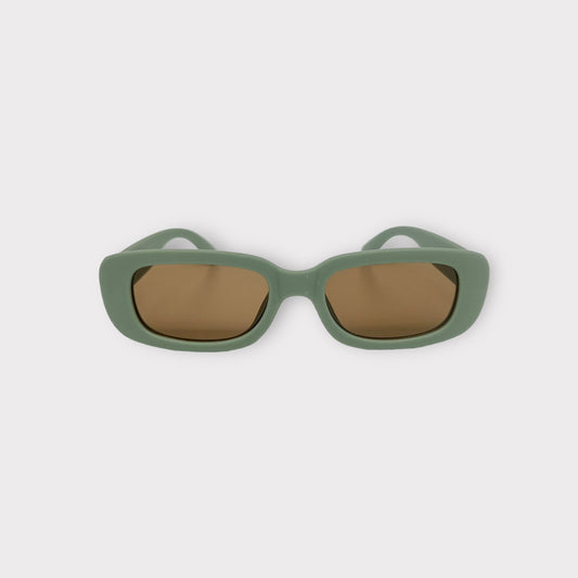 Adult 'Square Retro' Sunglasses - Khaki (UV400)