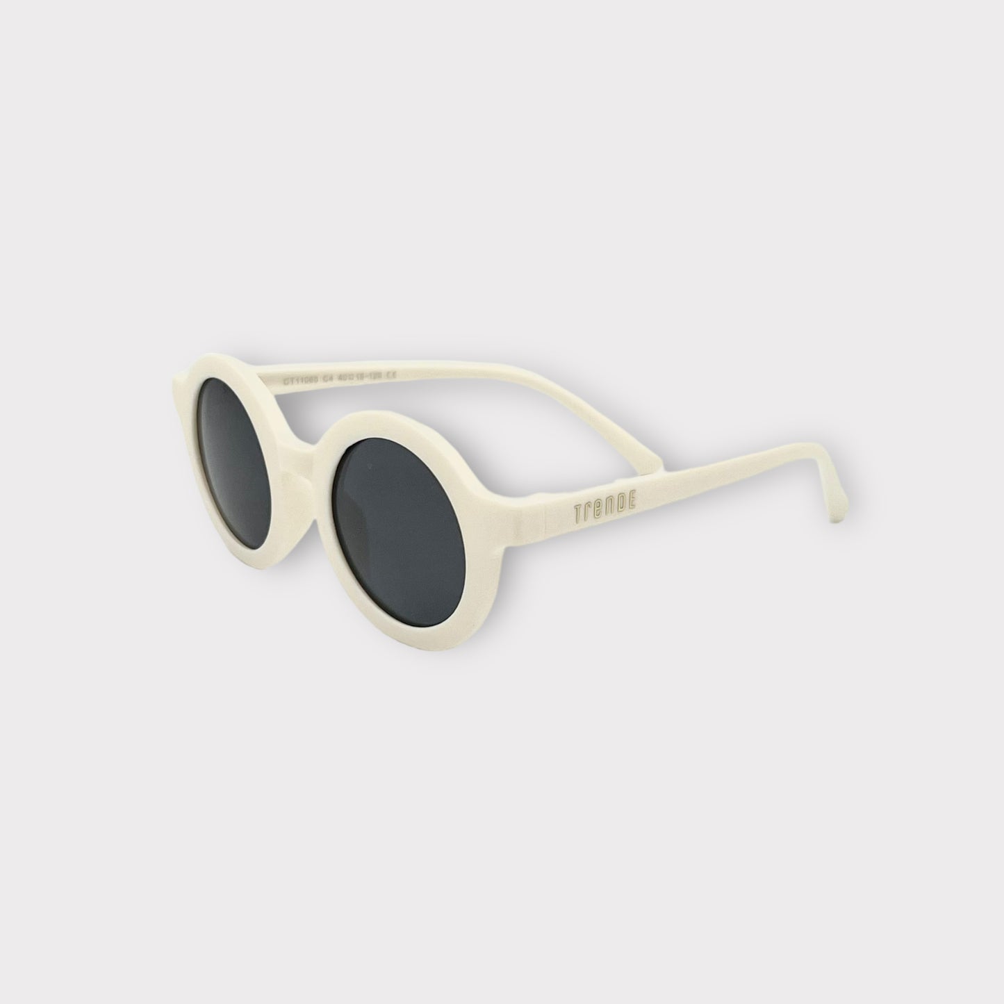 Trende Flexi Retro Sunglasses - Ivory (Polarised)